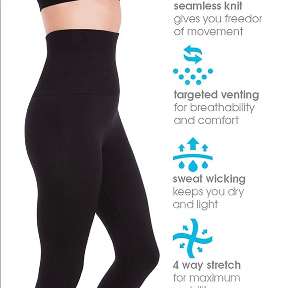 Homma Premium High Waist Tummy Compression Slimming Leggings Medium - Picture 2 of 5
